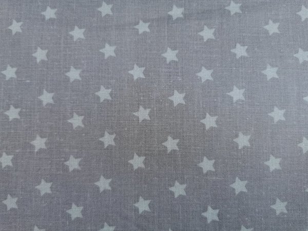 Baumwolle grau mit hell grauen Sternen