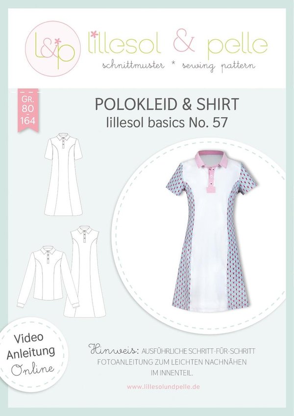 Lillesol & Pelle Papierschnittmuster basics No.57 Polokleid & Shirt Kinder  * Video-Nähanleitung*
