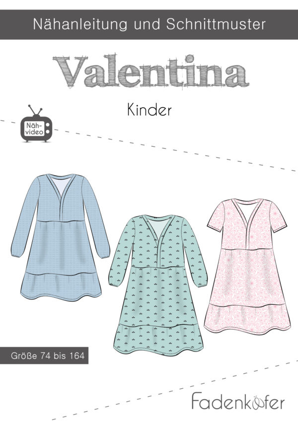 Fadenkäfer Papierschnittmuster Kleid Valentina Kinder