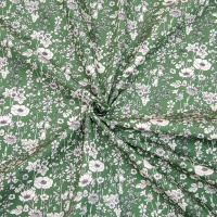 Baumwolle Hilco Serie Emilie "Blumenzeichnung" grün